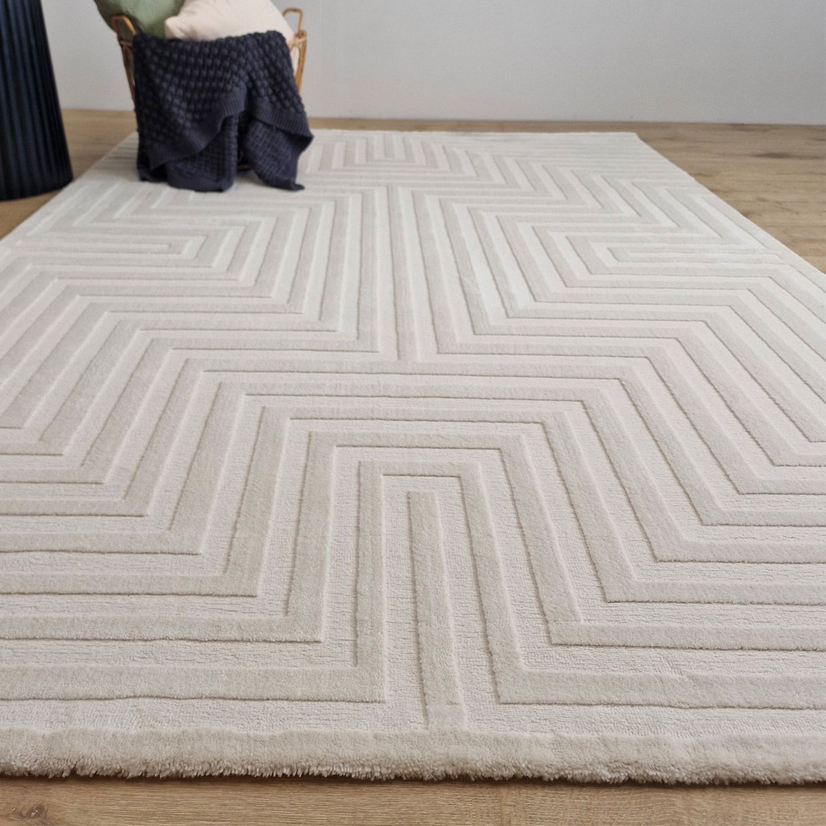 Wiltonmatta Ritz Romb Creme Ljusbeige, 160x230cm