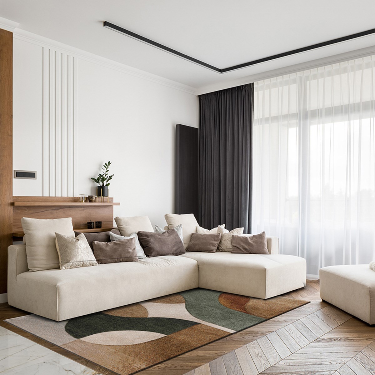 Rumsmatta Brilliance Shape Multi, 200x290cm