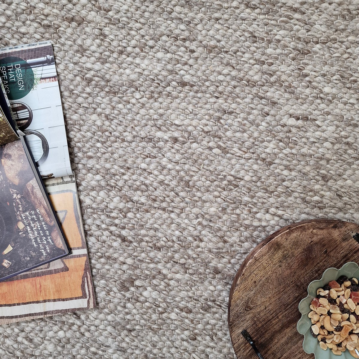 Ullmatta Skagen Linnemelange Beige, 160x230cm