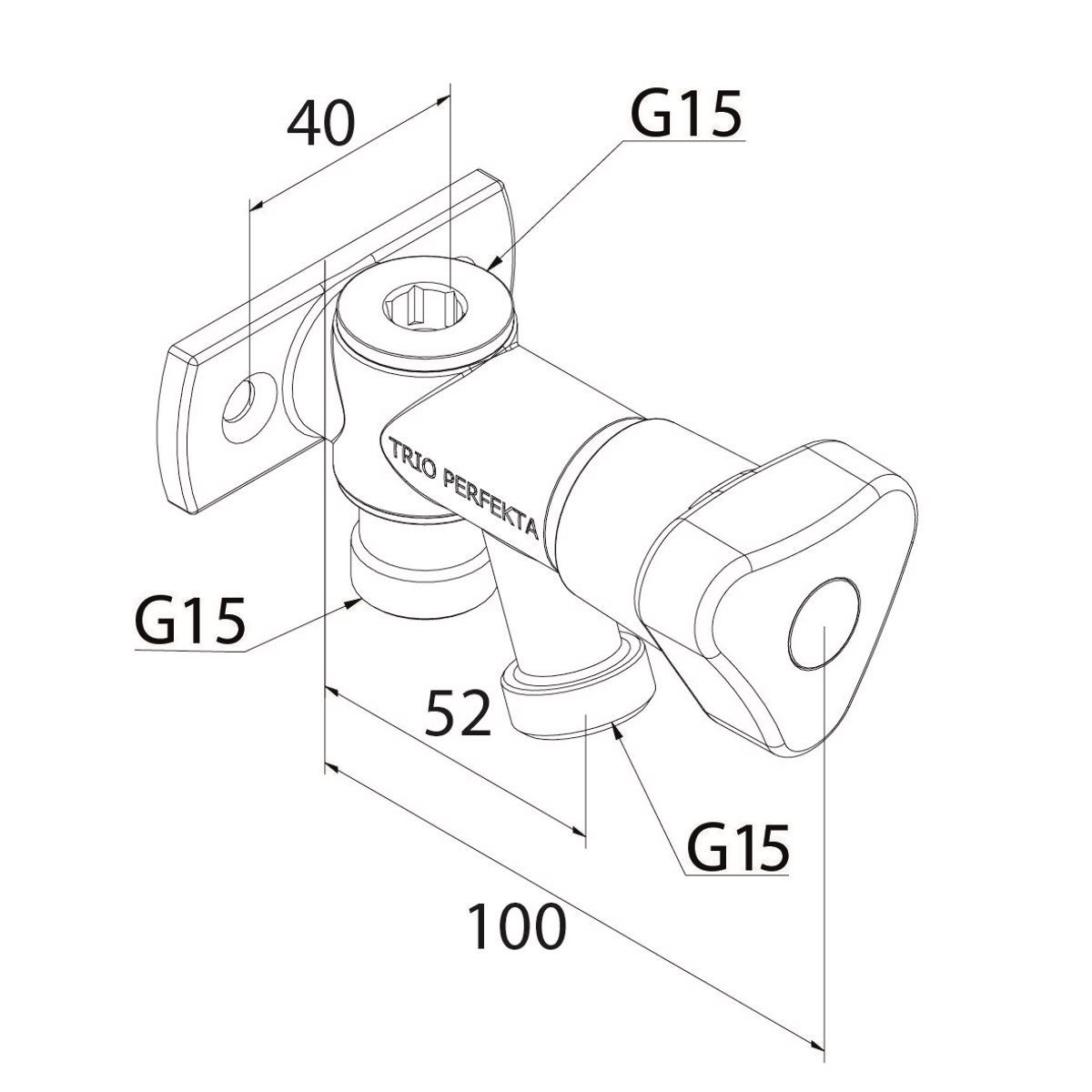 Tappventil Med Väggfäste Och Backventil