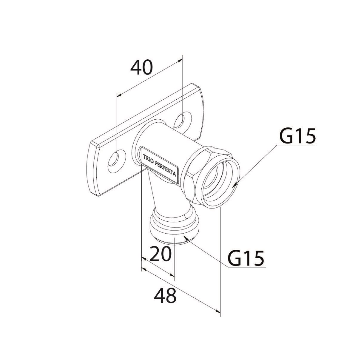 Väggfäste för Tappventil och Utanpåliggande