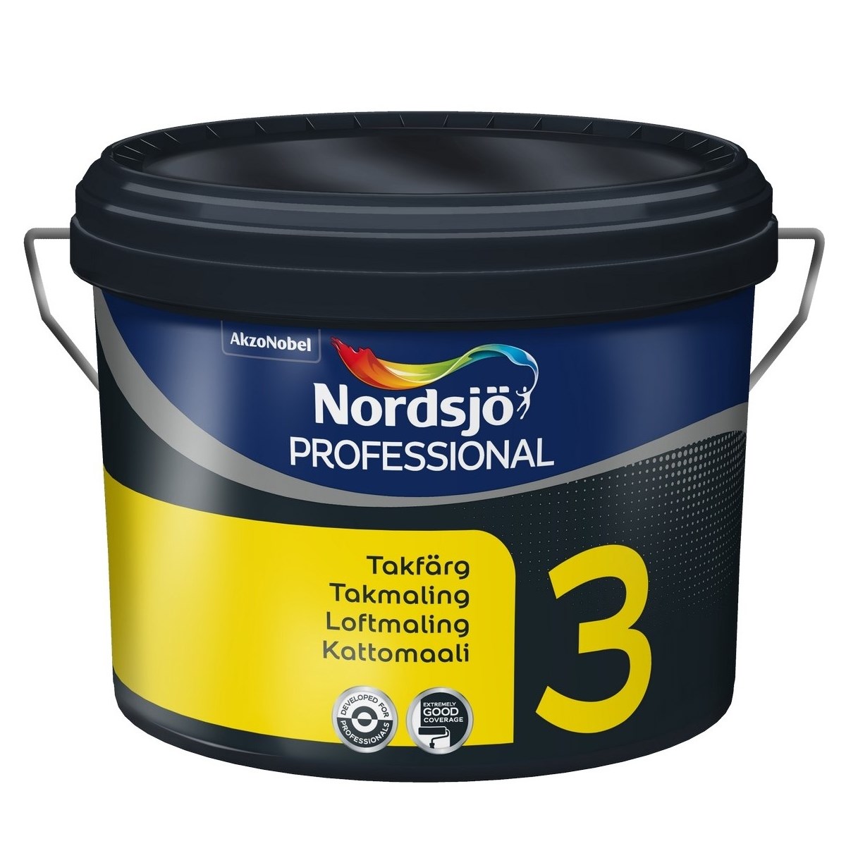 Takfärg Professional 3 Helmatt, Bw, 10L