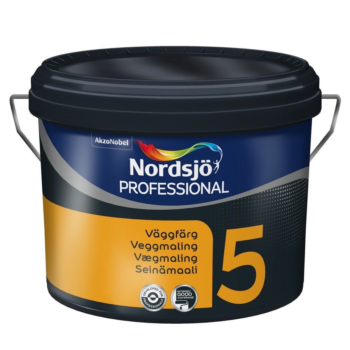Väggfärg Professional 5 Helmatt, Bw, 10L
