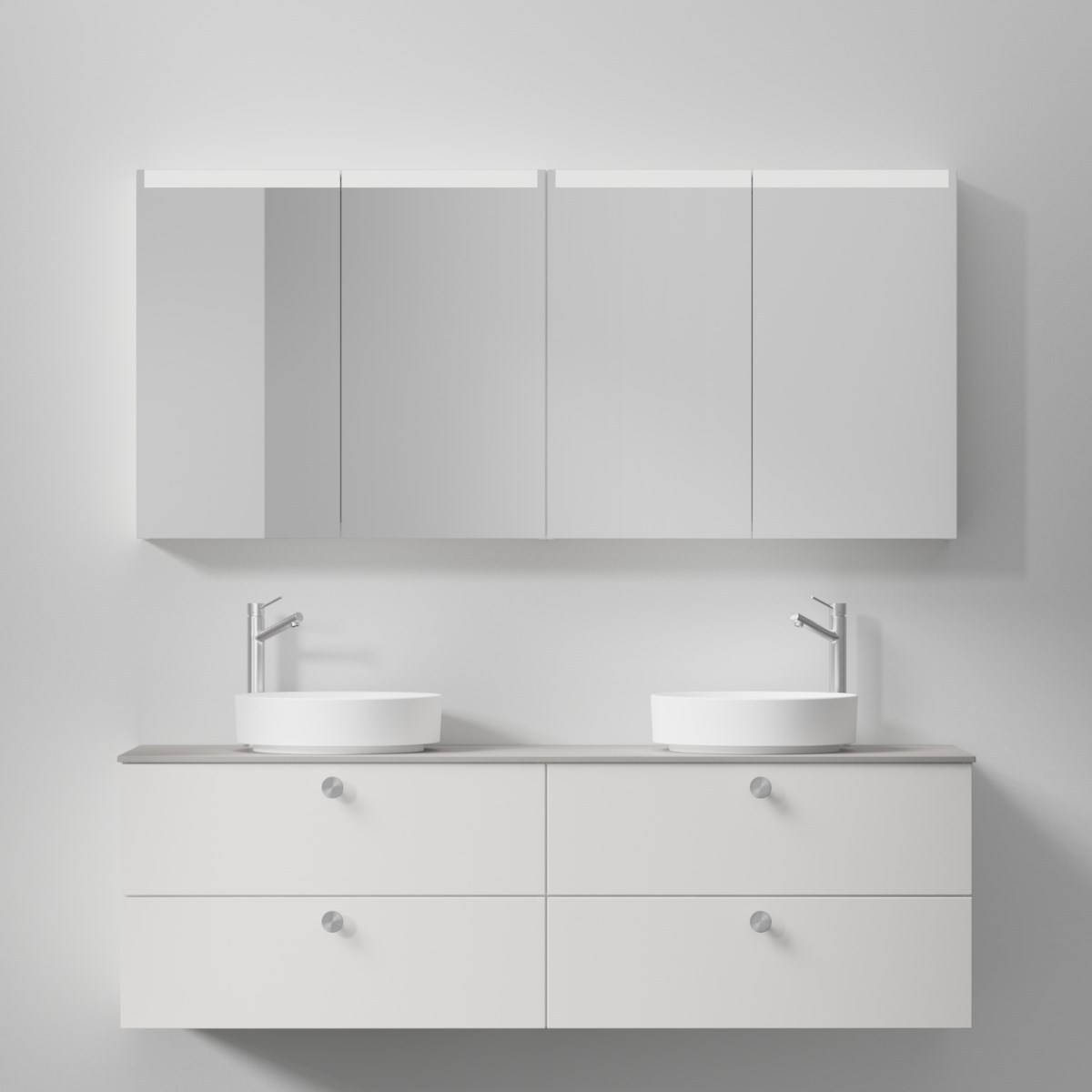 Badrumsmöbel Core Solid 160x45cm Ovanpåliggande