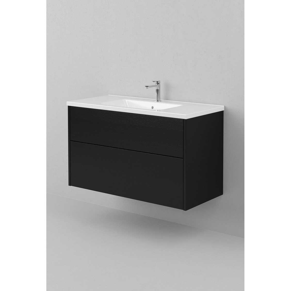 Kommod Grand Solid 100x45cm, Black Oak, Slät