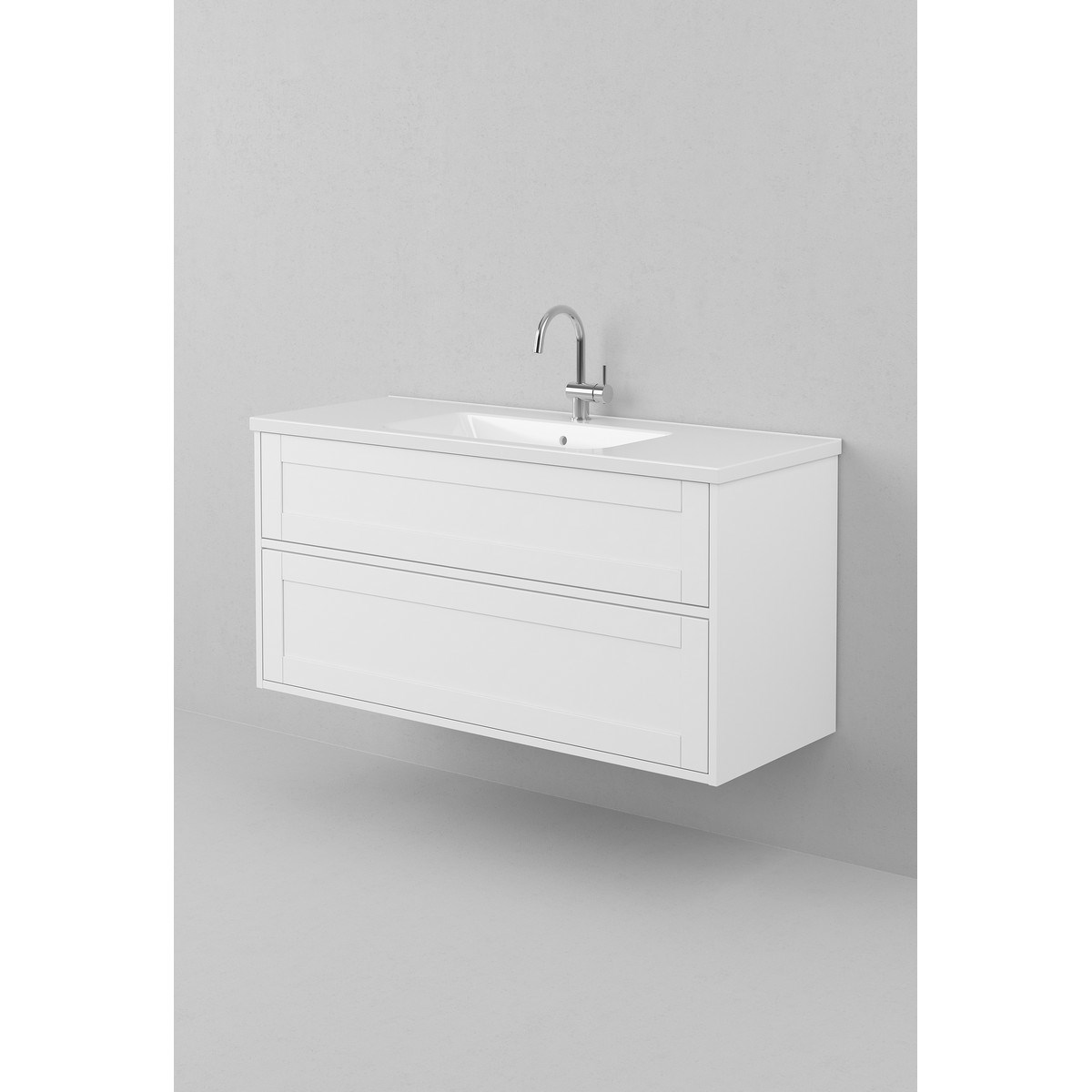 Kommod Grand Classic 120x45cm, Premium White, Ramlucka