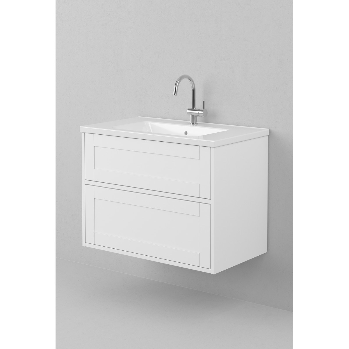 Kommod Grand Classic 80x45cm, Premium White, Ramlucka