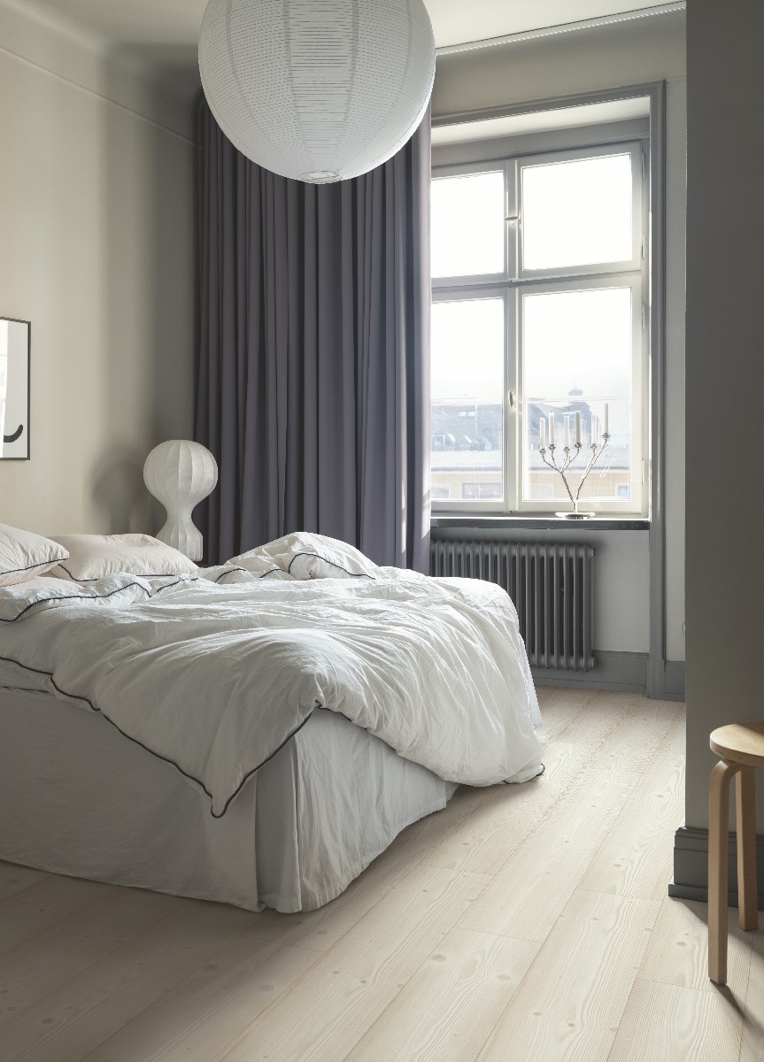 Laminatgolv Visby Brushed White Pine Tall, 1-stav