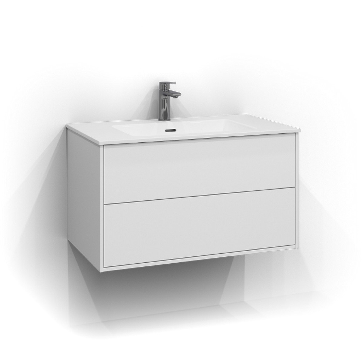 Kommod Epos 2 Lådor 80x45cm, Vit, Plan