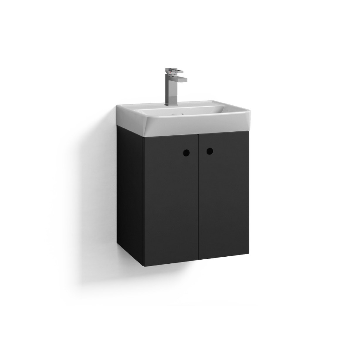 Kommod Intro 2 Dörrar 45x35cm, Grafitgrå, Plan