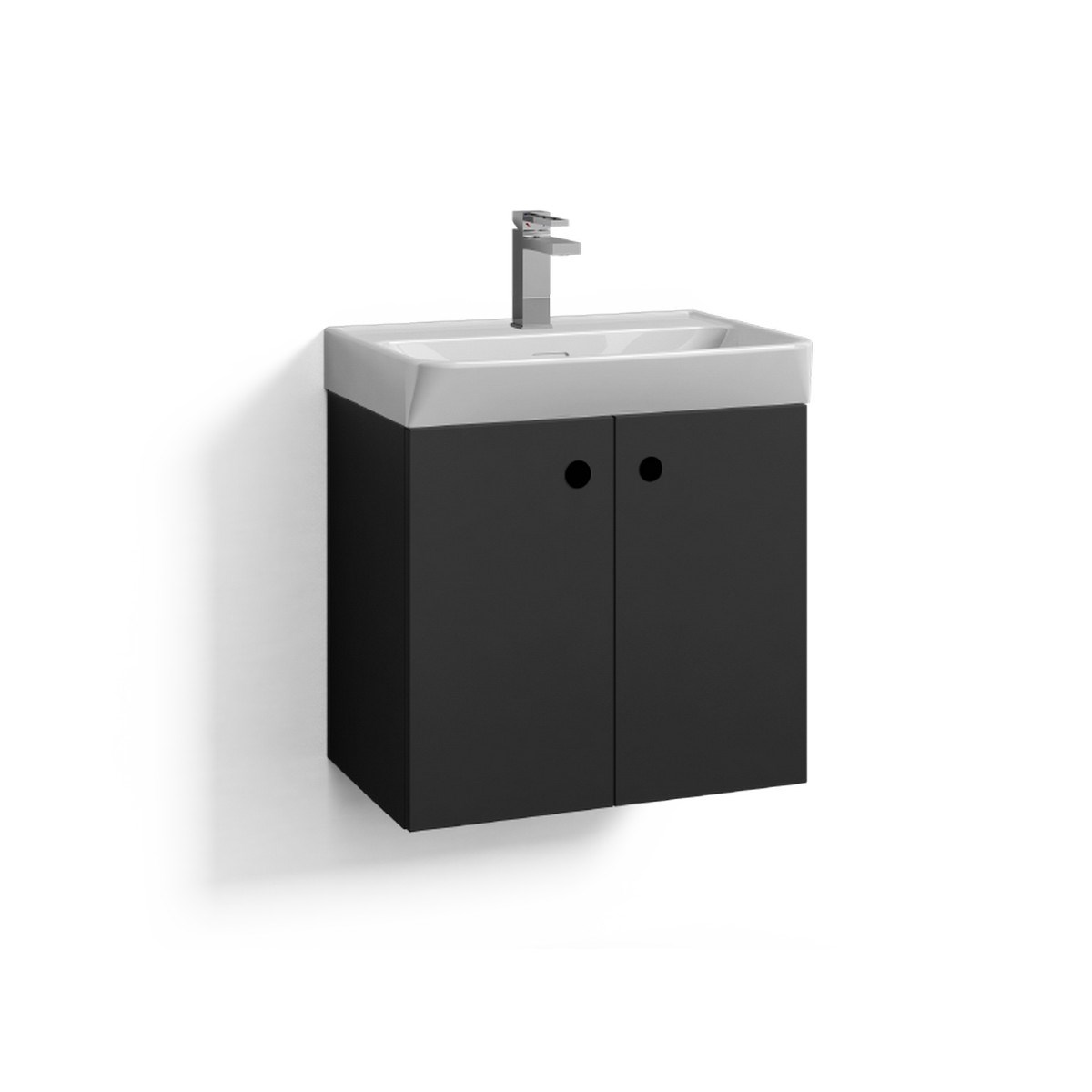 Kommod Intro 2 Dörrar 55x35cm, Grafitgrå, Plan