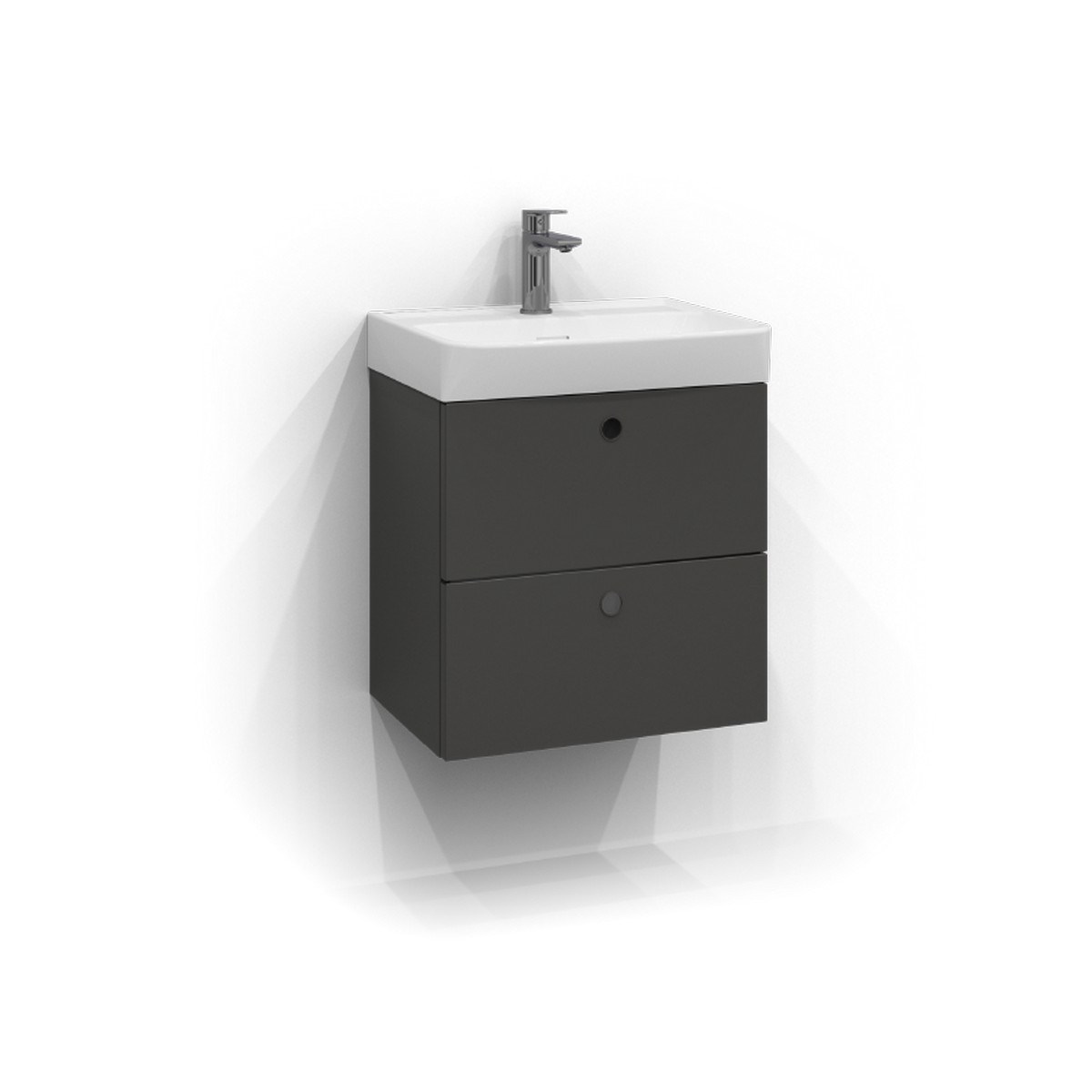 Kommod Intro 2 Lådor 50x35cm, Grafitgrå, Plan