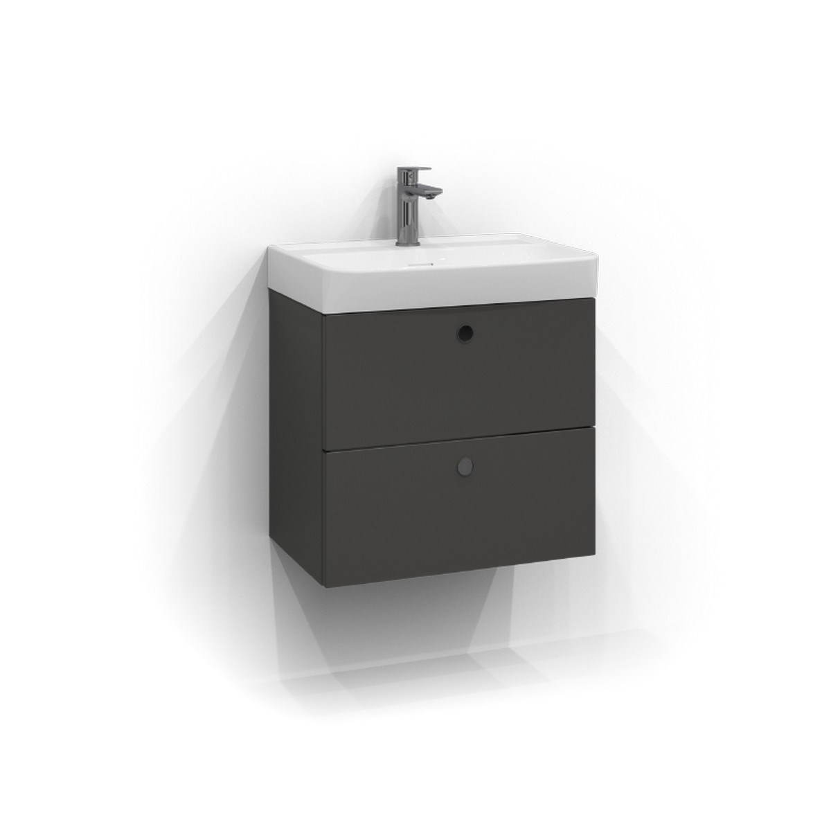 Kommod Intro 2 Lådor 55x35cm, Grafitgrå, Plan