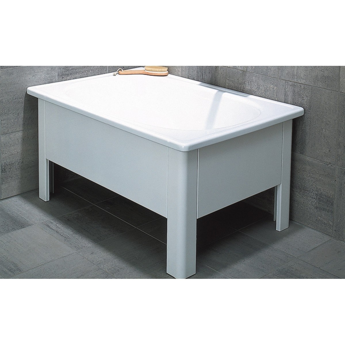 Sittbadkar Halvfront 1050mm, Vit