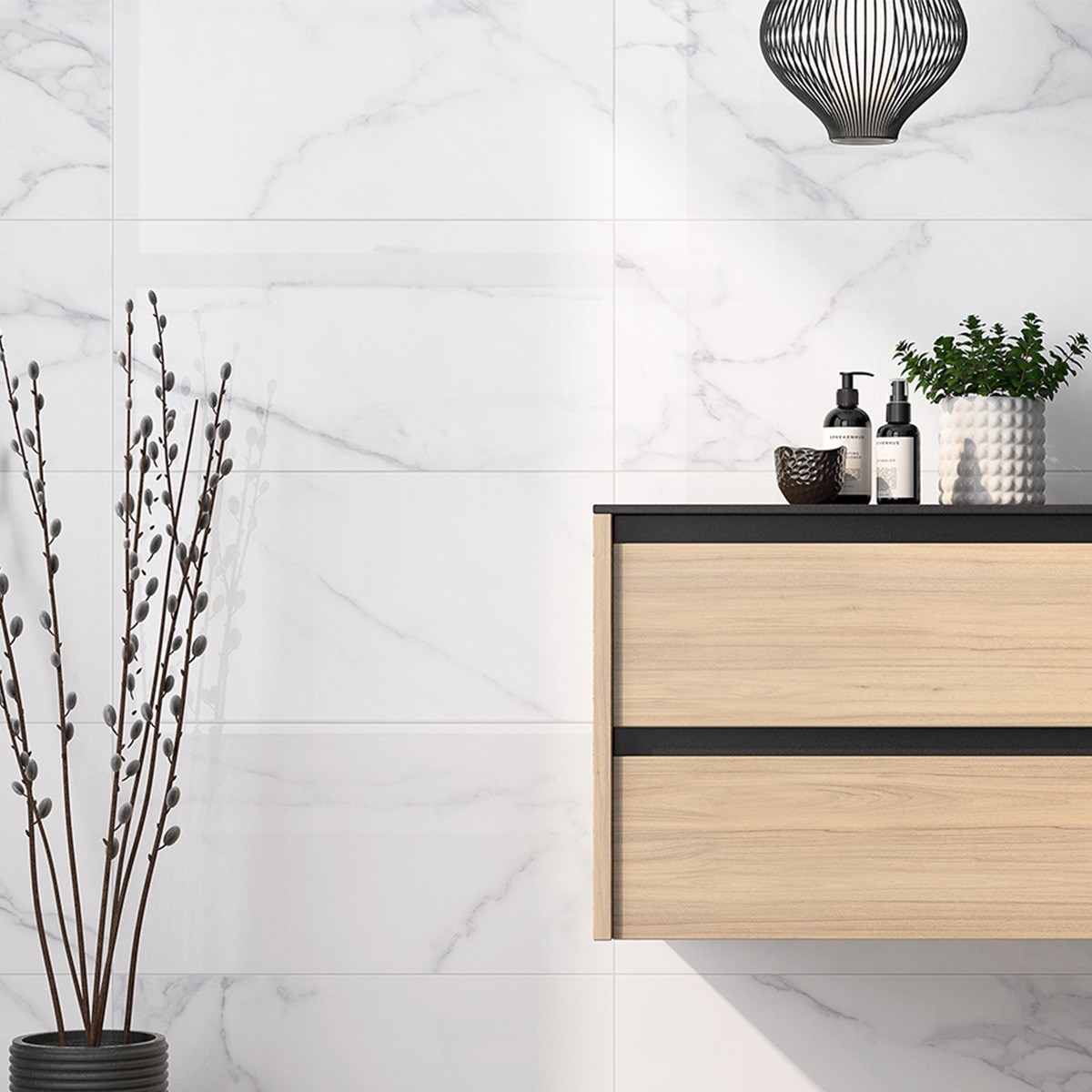 Kakel Dover White Vit, 30x60cm, Blank