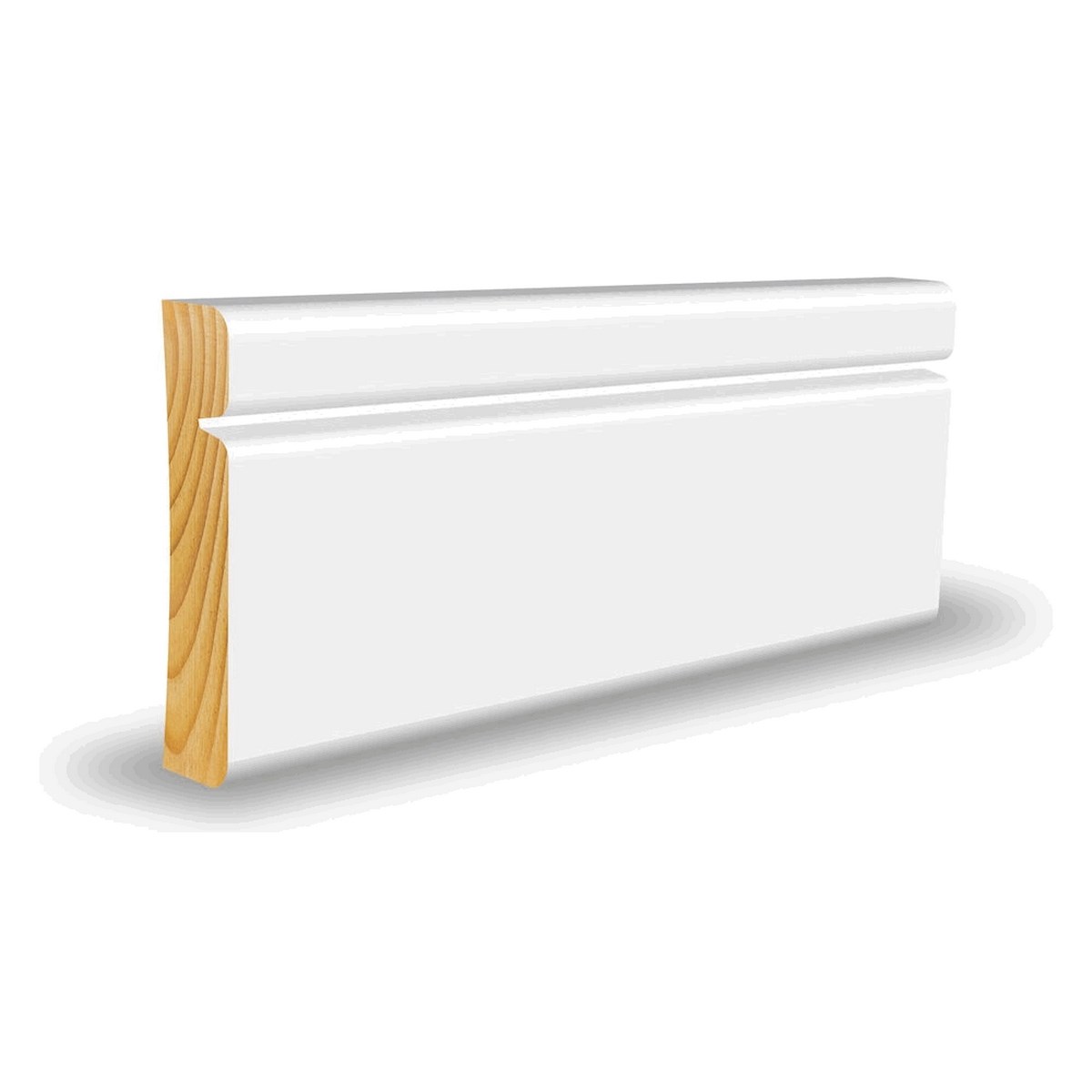 Golvlist Ventilerad Furu, Vit, 3000x56x14mm