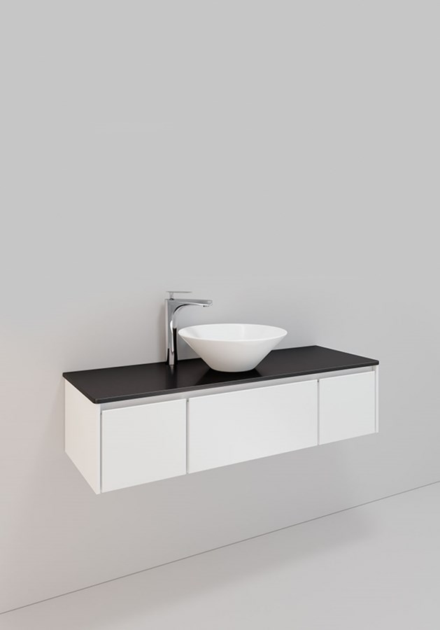 Badrumsmöbel Lifestyle Lc 127 Med 3 Lådor Loop Handfat 120cm, Vit