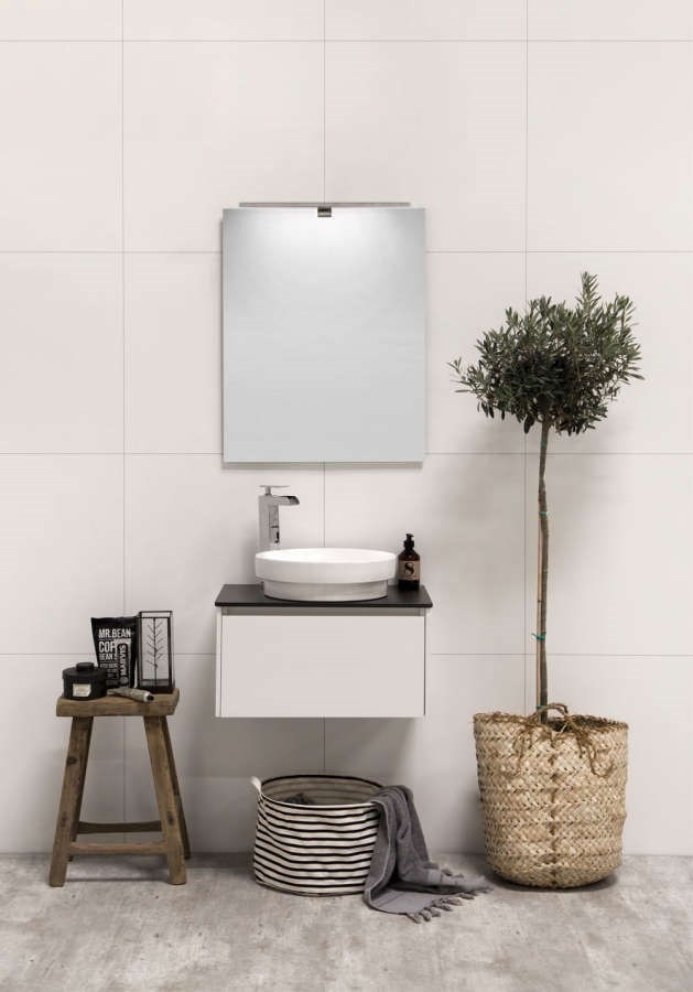 Badrumsmöbel Lifestyle Lc 4 Med 1 Låda Peak Handfat 60cm, Vit