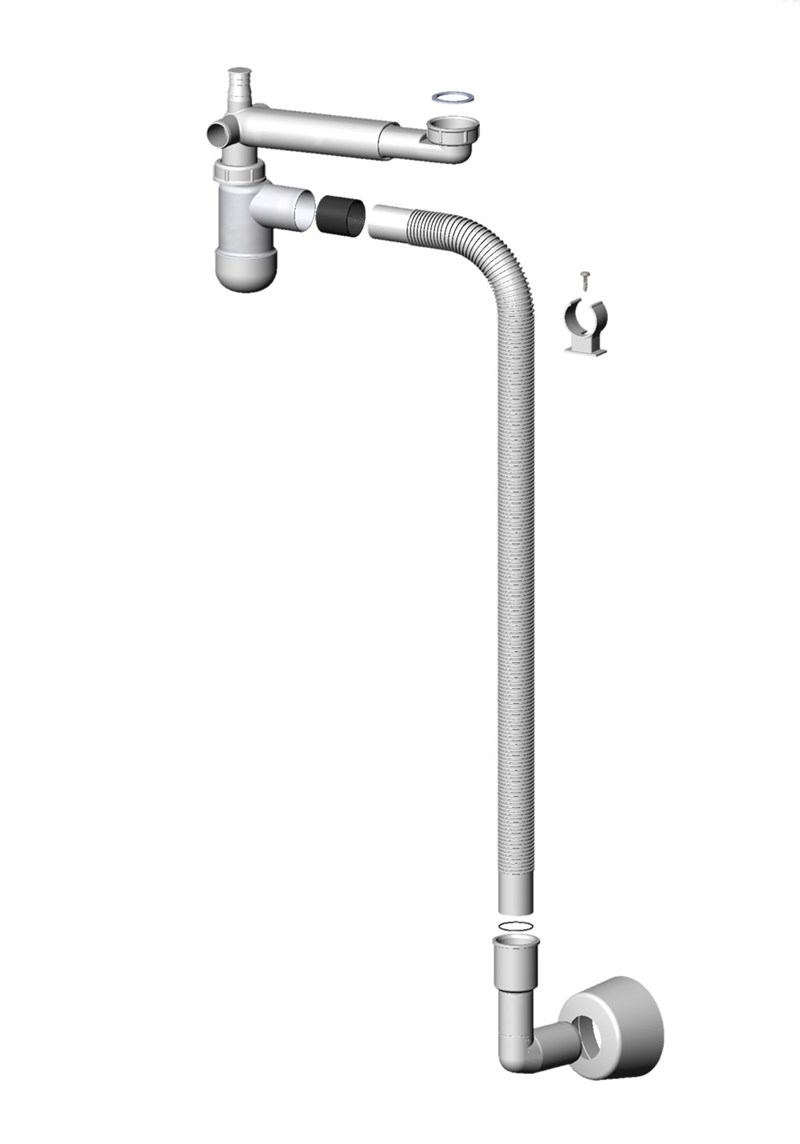 Vattenlås Space Saver Vit