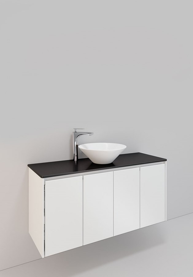 Badrumsmöbel Lifestyle Lc 155 Med 4 Dörrar Loop Handfat 120cm, Vit