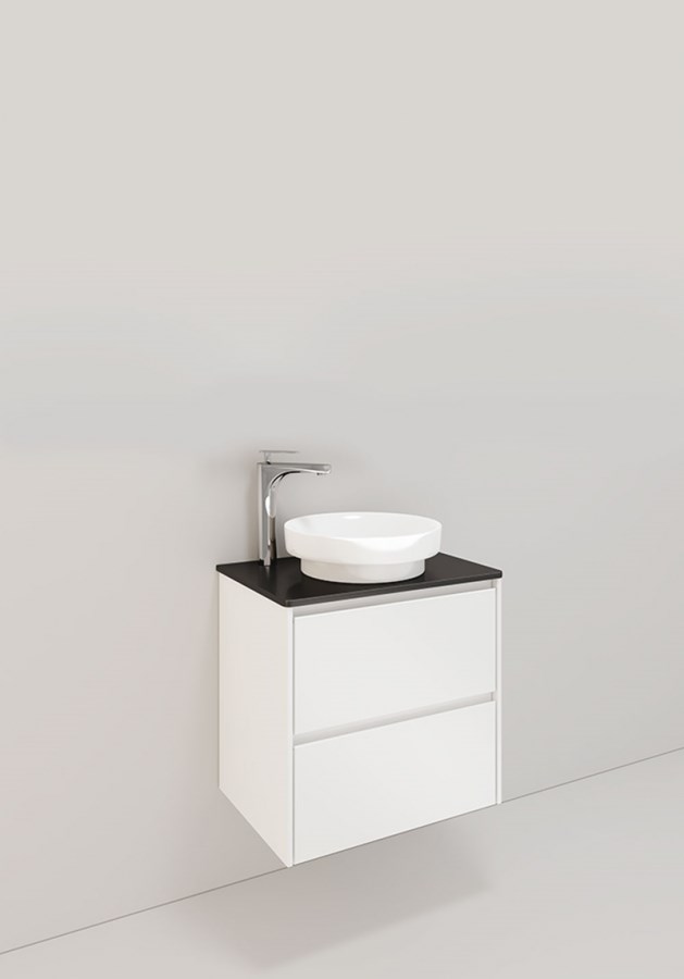 Badrumsmöbel Lifestyle Lc 12 Med 2 Lådor Peak Handfat 60cm, Vit