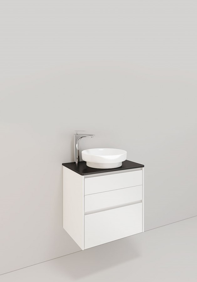 Badrumsmöbel Lifestyle Lc 16 Med 3 Lådor Peak Handfat 60cm, Vit