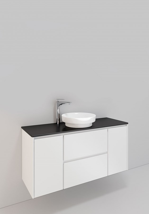 Badrumsmöbel Lifestyle Lc 144 Med 2 Lådor Och 2 Lådor Peak Handfat 120cm, Vit