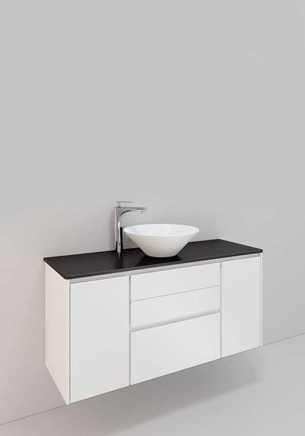 Badrumsmöbel Lifestyle Lc 147 Med 3 Lådor Och 2 Lådor Loop Handfat 120cm, Vit