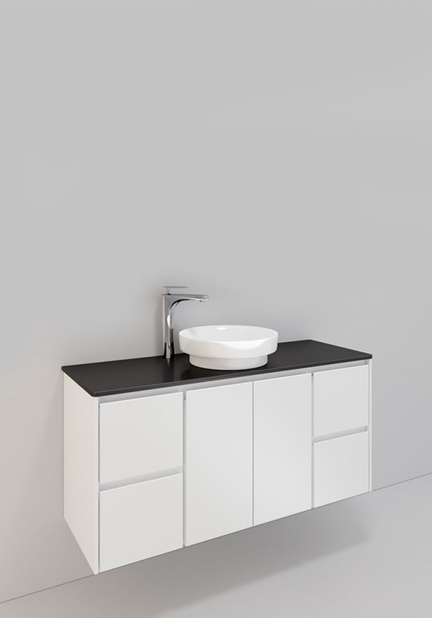 Badrumsmöbel Lifestyle Lc 152 Med 4 Lådor Och 2 Lådor Peak Handfat 120cm, Vit