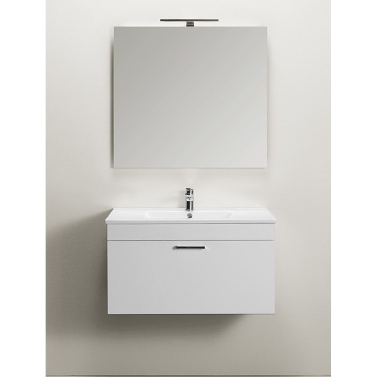 Badrumsmöbelpaket Go Med Spegel 80cm, Vit