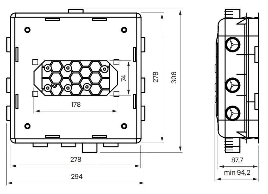 Inbyggnadsbox T Box 2.0 Small