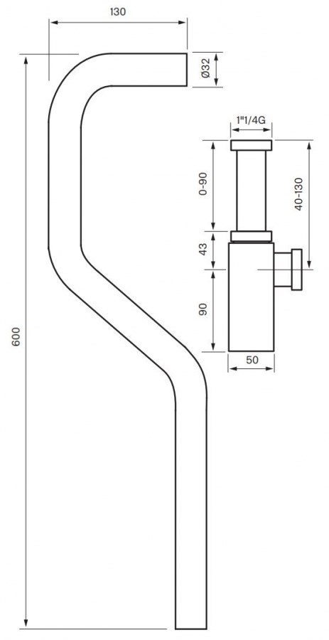 Vattenlås Xa200 Brushed Nickel