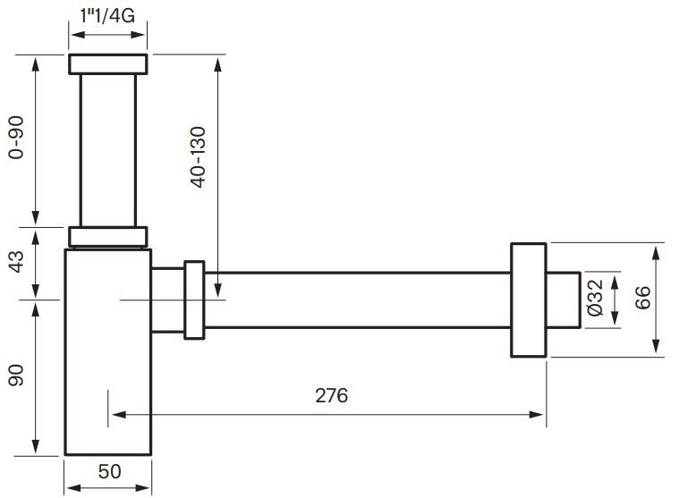 Vattenlås Xacc167 Brushed Nickel