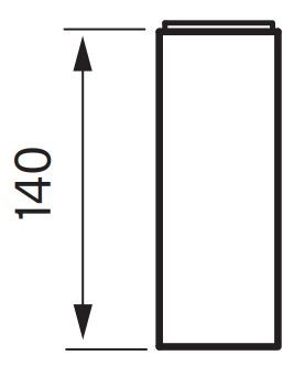 Förhöjningsrör Xpro800 140mm, Krom