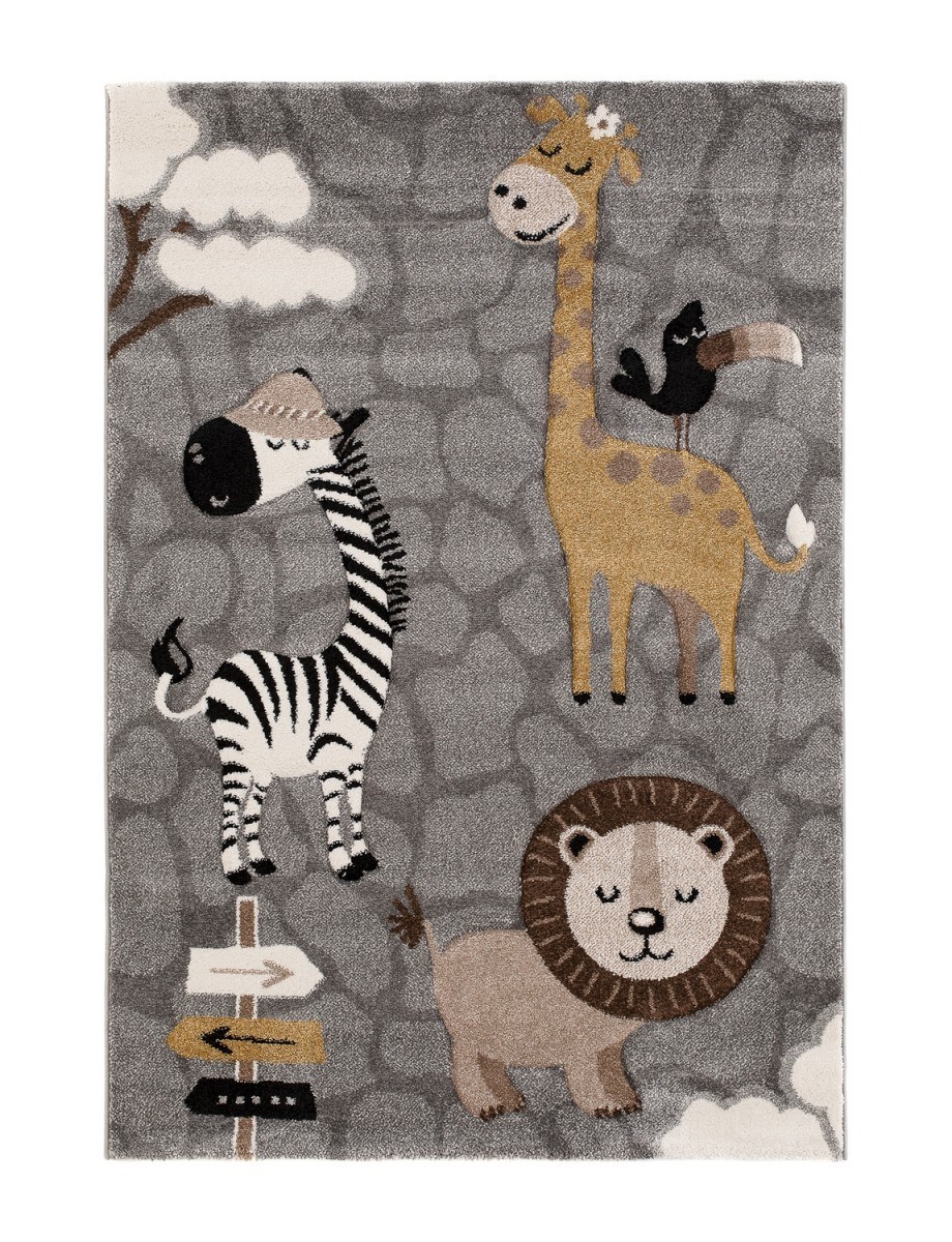 Barnmatta Atlas Savannen Grå, 120x170cm