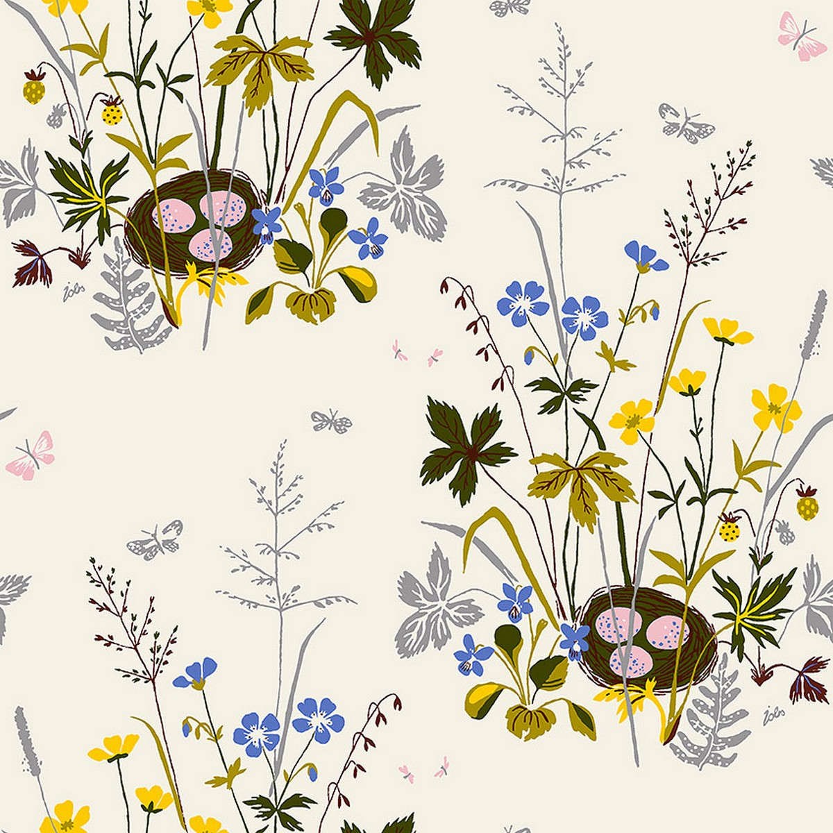 Tapet Scandinavian Designers III Lisbet Jobs Fågelbo 1961