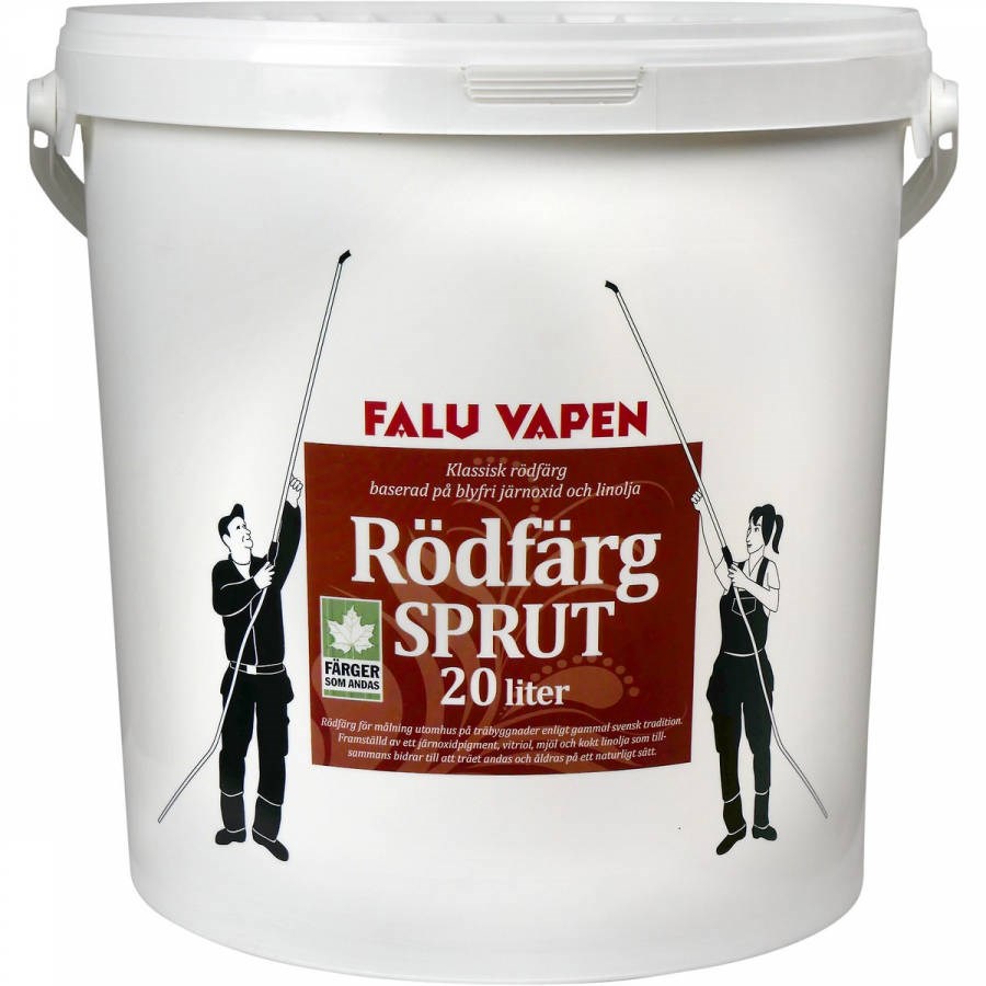 Slamfärg Rödfärg Sprutkvalitét Faluröd, S5040-y80r, 20L