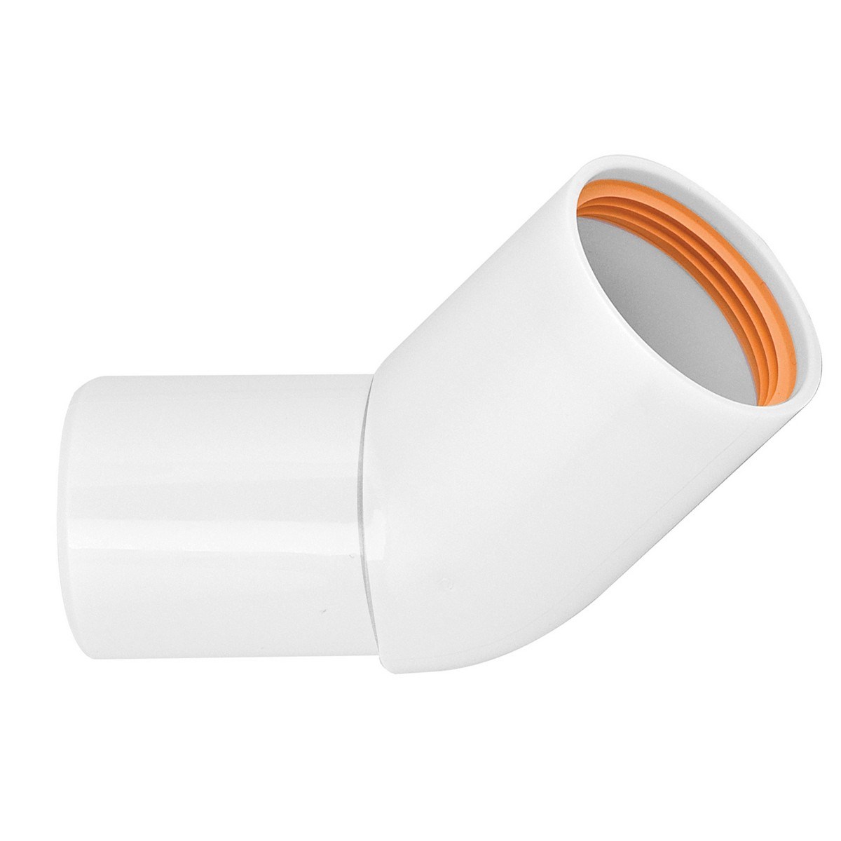 Rörvinkel 45 Grader 45° 1muff 40 Vit