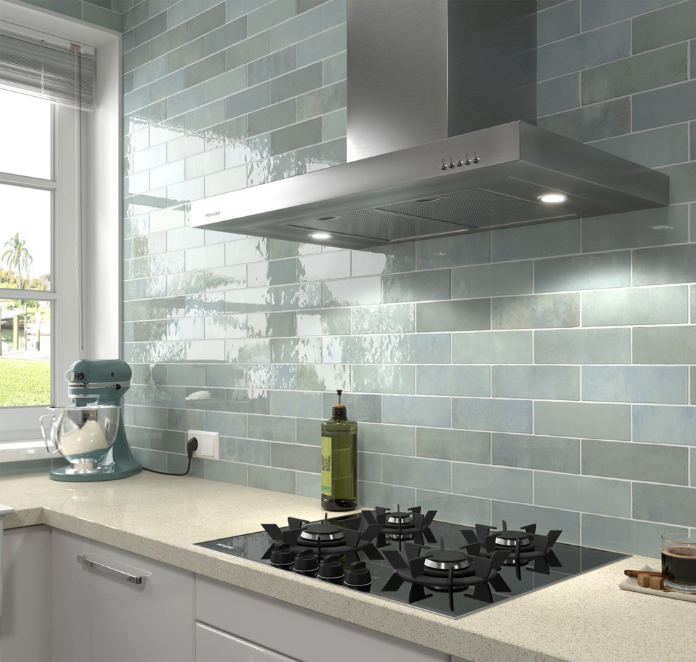 Kakel Artisan Aqua Turkos, 6.5x20cm, Blank