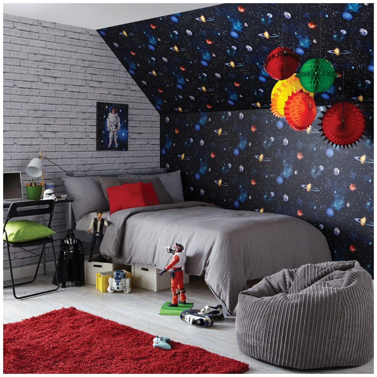 Tapet Fantasia III Cosmos Charcoal 668100