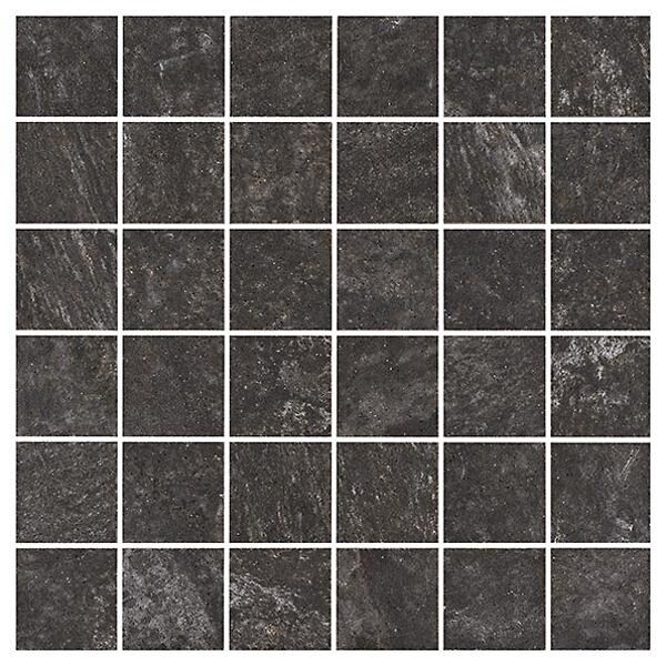 Klinker Granitkeramik Quartzit Black D0505 Svart, 5x5cm, Matt