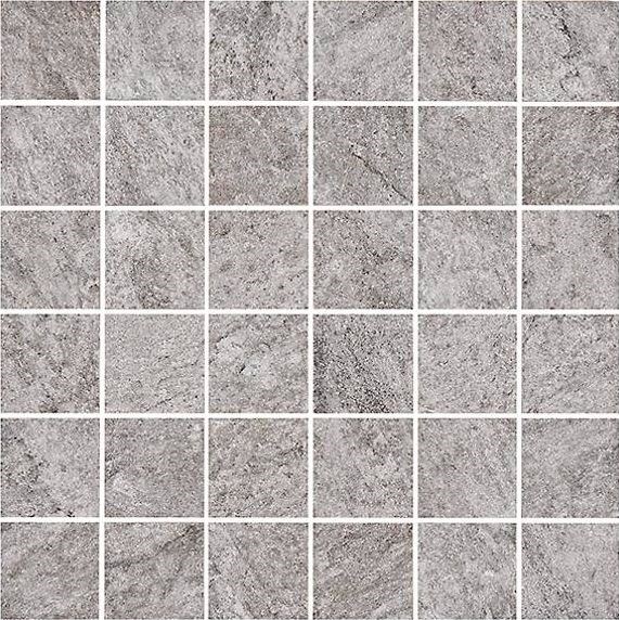 Klinker Granitkeramik Quartzit Grey D0505 Grå, 5x5cm, Matt