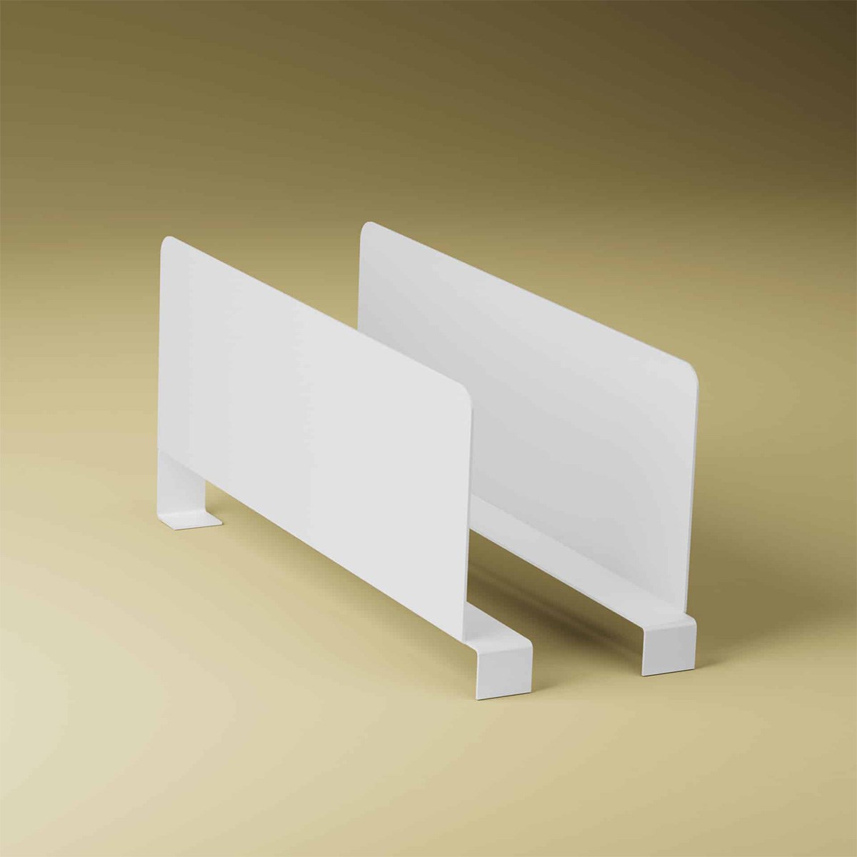 Bokstöd Vit, 23x300x100mm