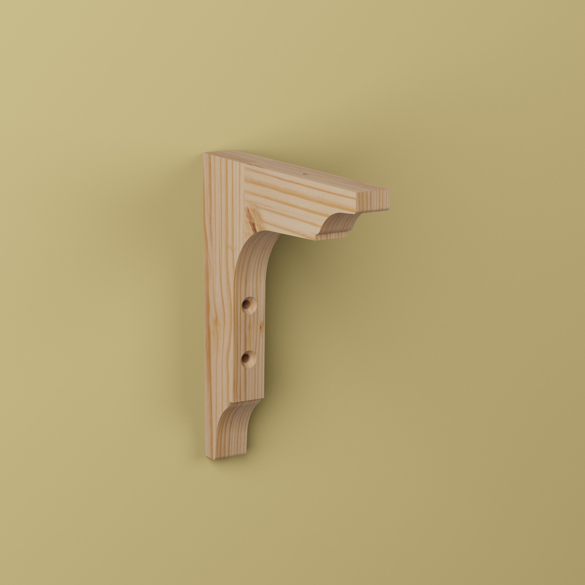 Konsol Fredrik Obehandlad, Furu, 150x170mm