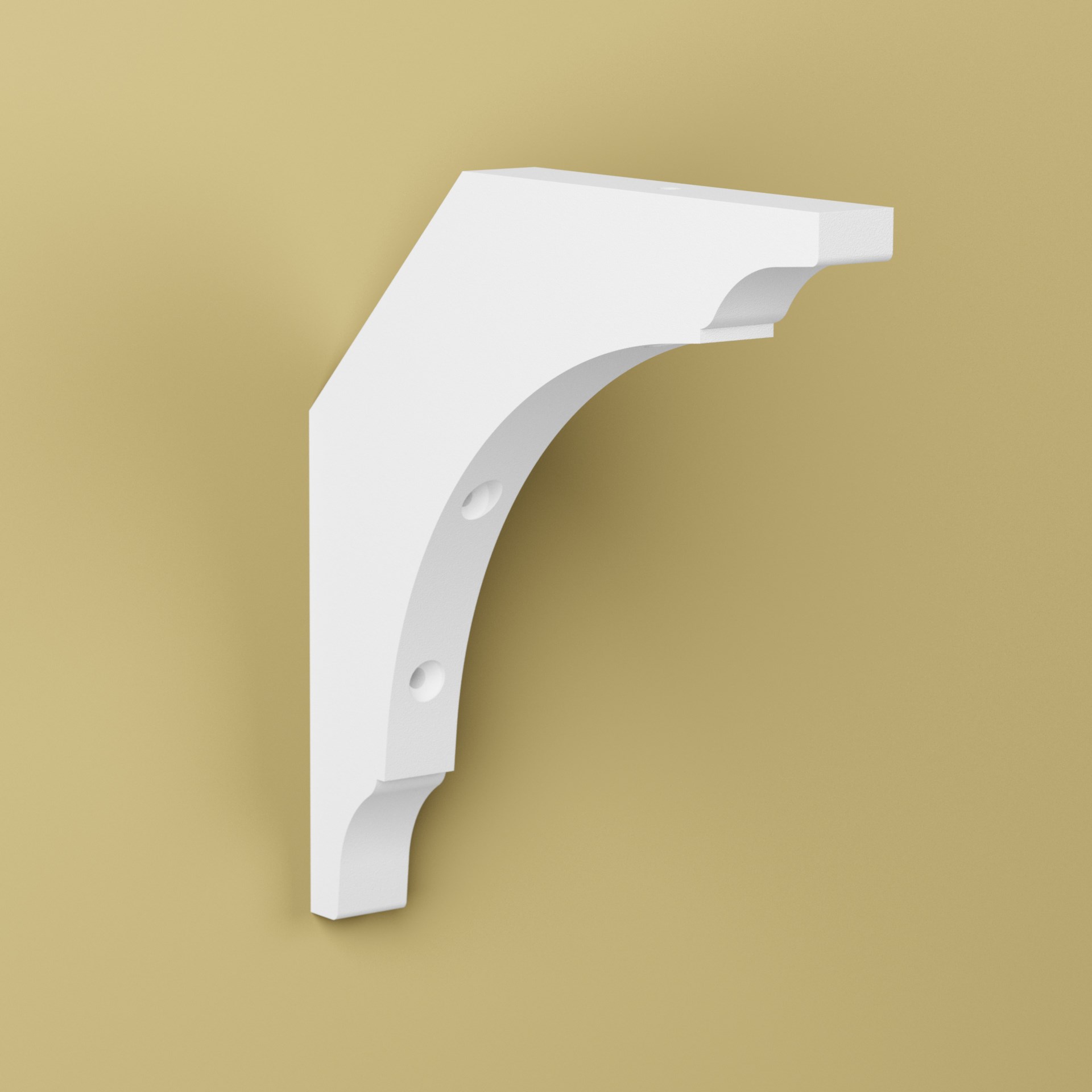 Konsol Lars Vit, Furu, 180x180mm