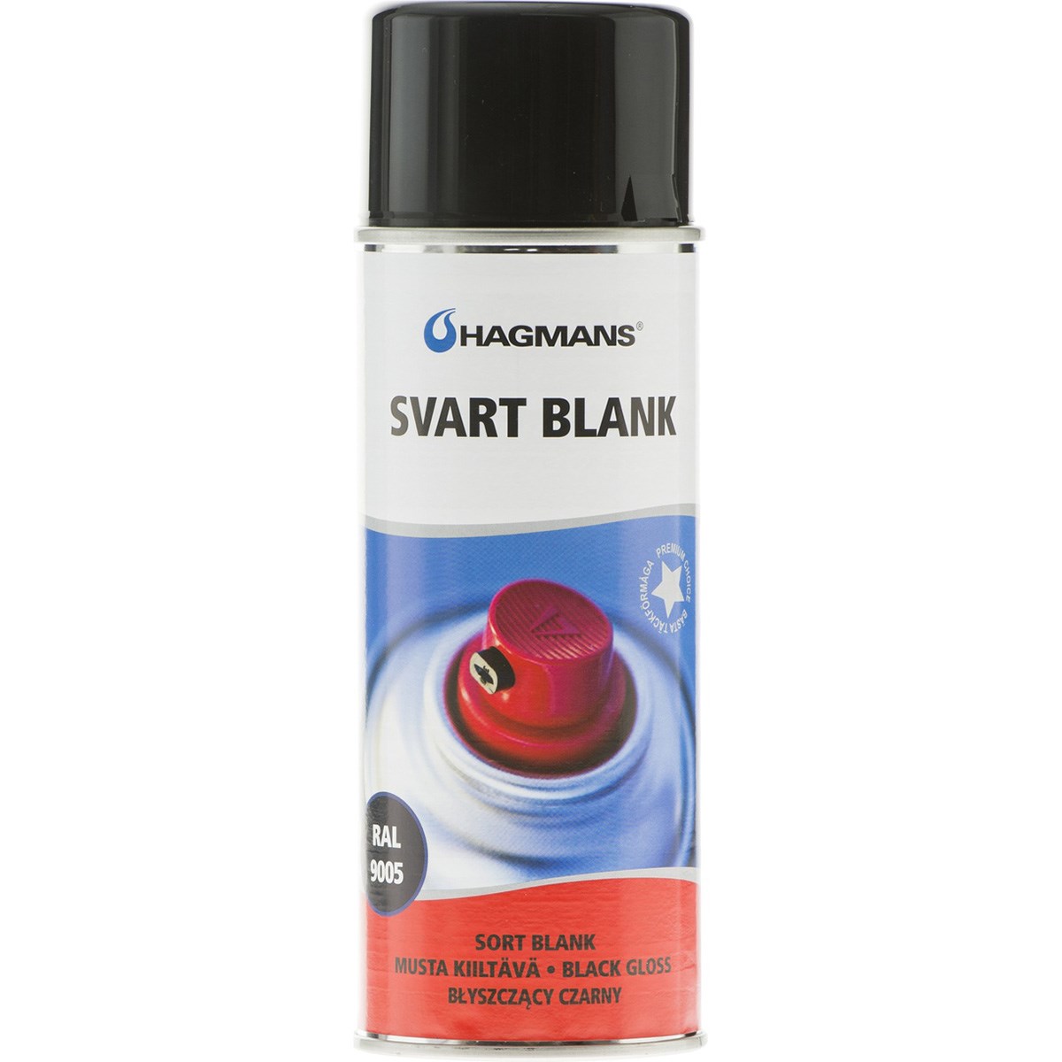 Sprayfärg Svart RAL 9005, Blank, 400ml