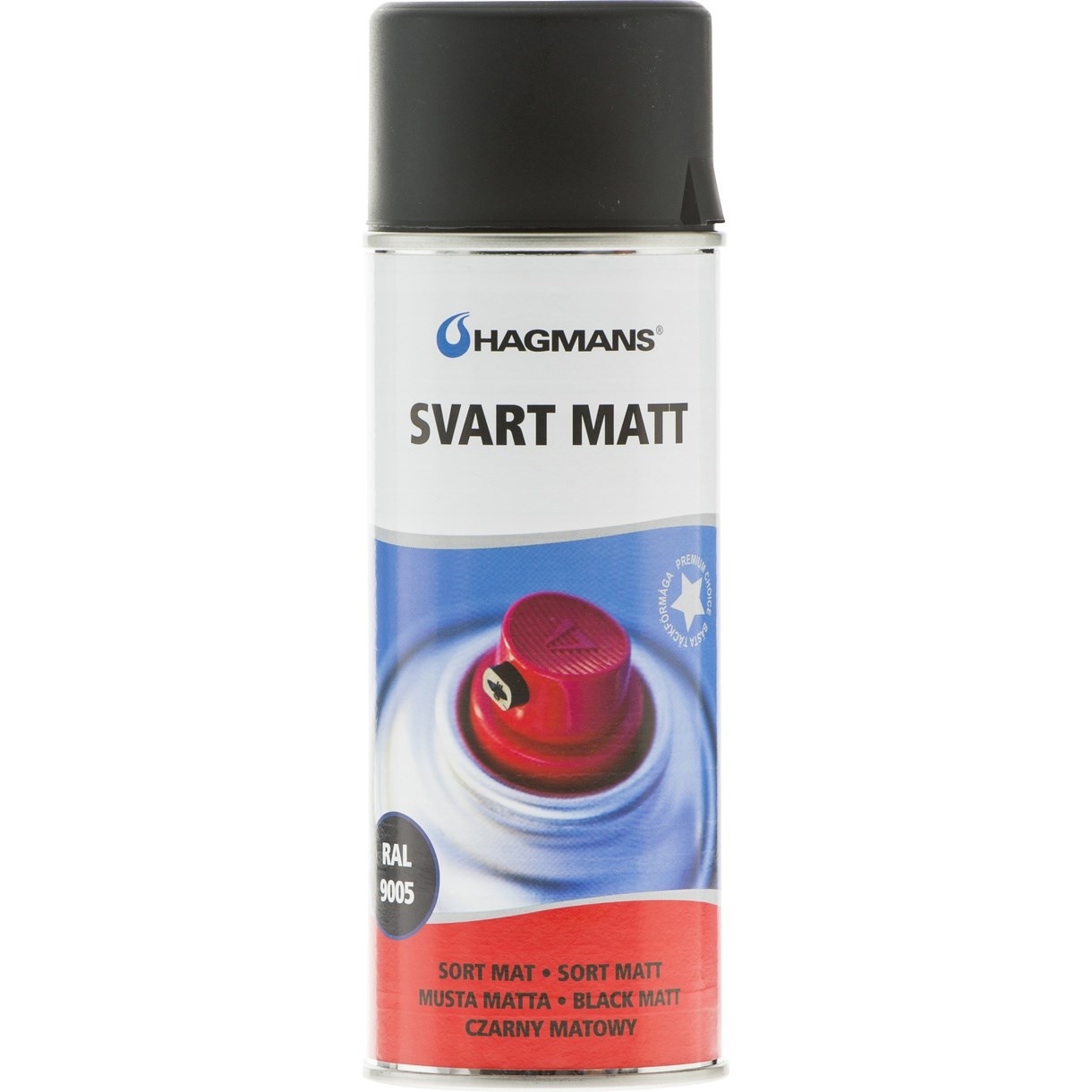 Sprayfärg Svart,  RAL 9005 Matt, 400ml