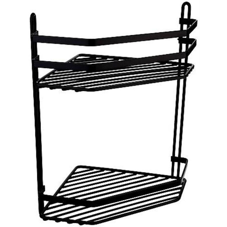 Duschhylla Hörn Satina 2-plan Svart