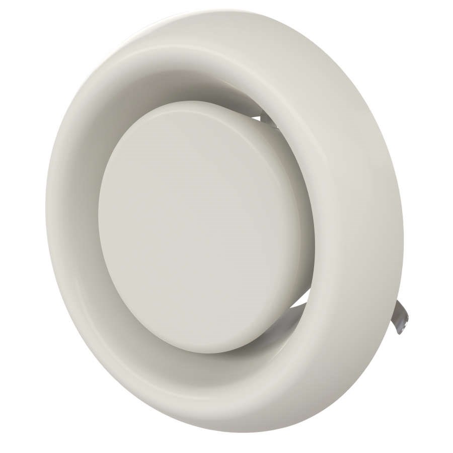 Frånluftsventil Vit, 125mm