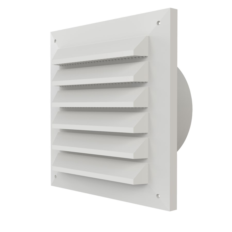 Ventilationsgaller Vit, 125mm